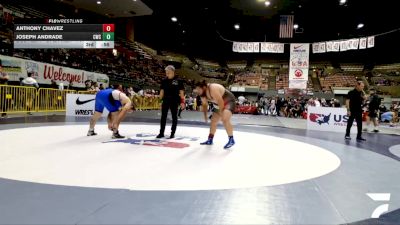 Open Men - 125 lbs Semis - Cuauhtemoc Cervantes, South San Francisco Gator Wrestling vs Jacob Larsen, Valley Silverbacks Wrestling Club