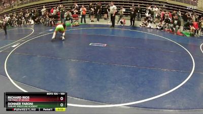 100 lbs Cons. Round 3 - Donner Faroni, Sublime Wrestling Academy vs Richard Rios, The Pride Of Nevada