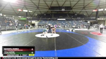 100 lbs 3rd Place Match - Quauhtli Zuniga, Team Aggression Wrestling Club vs Titus Eaton, Maddogs Wrestling