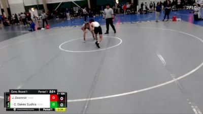 125 lbs Cons. Round 1 - Caelan Oakes Sudhish, Morningside (Iowa) vs Jordan Oconnor, Hastings (Neb.)