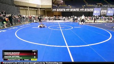 62 lbs Quarterfinal - Makaio Bumatay, Piranha Wrestling Club vs Easton Witters, Punisher Wrestling Company