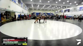 165 lbs Cons. Round 5 - David Ontiveros, Sunnyhills HS vs Benjamin De La Torre, South Hills High School Wrestl