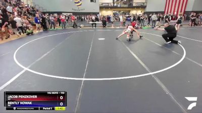 110 lbs Semifinal - Jacob Penzkover, WI vs Bently Nowak, WI