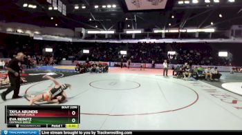 Girls 115 lbs Cons. Round 4 - Eva Reinitz, Centralia (Girls) vs Tayla Abundis, South Kitsap (Girls)