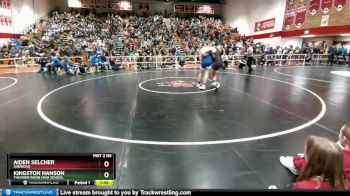 220 lbs Champ. Round 2 - Aiden Selcher, Sheridan vs Kingston Hanson, Thunder Basin High School