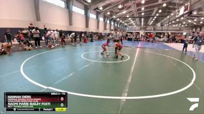 75 lbs Cons. Round 2 - Naomi Marie-Bailey Foster, Best Trained Wrestling vs Hannah Diers, Dripping Springs Youth Sports Association Wrestling Club