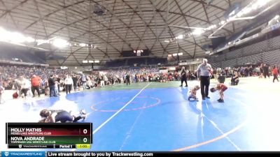 74 lbs Round 1 - Nova Andrade, Toppenish USA Wrestling Club vs Molly Mathis, Moses Lake Wrestling Club