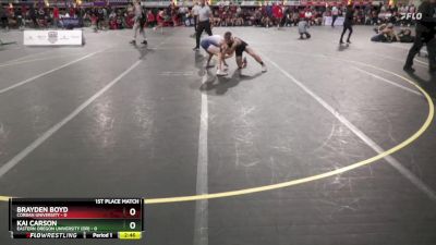 125 lbs Placement (4 Team) - Brayden Boyd, Corban University vs Kai Carson, Eastern Oregon University (OR)