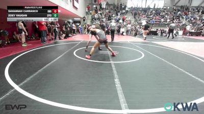110 lbs Semifinal - Savannah Carrasco, HURRICANE WRESTLING ACADEMY vs Zoey Vaughn, Sperry Wrestling Club