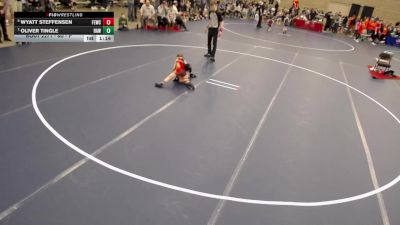 8U - F Cons. Round 3 - Oliver Tingle, Robbinsdale Area Wrestling vs Wyatt Steffensen, Flat Earth Wrestling Club