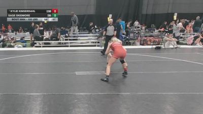 110 lbs Cons. Sub-rd Of 16 - Sage Skidmore, Sebolt Wrestling Academy vs Kylie Kinserdahl, Excel Wrestling