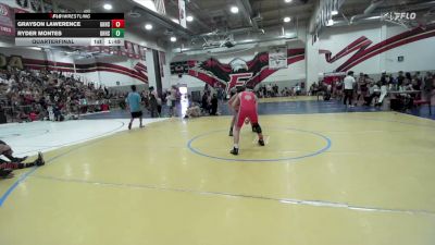 138 lbs Quarterfinal - Grayson Lawerence, Arbor View vs Ryder Montes, Schurr