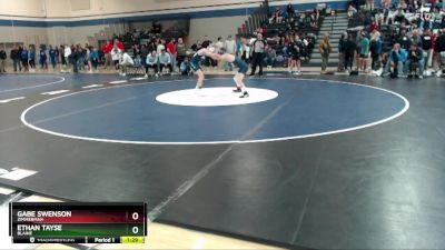 107 lbs Quarterfinal - Ethan Tayse, Blaine vs Gabe Swenson, Zimmerman