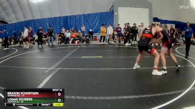 150 lbs Round 6 (8 Team) - Logan Souders, Jackson HS vs Brason Schortgen, Warrior RTC