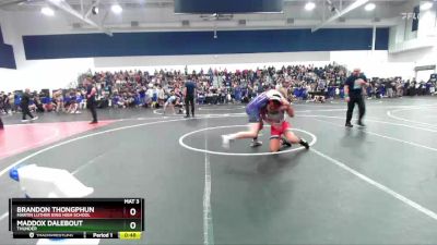 132 lbs Cons. Round 3 - Brandon Thongphun, Martin Luther King High School vs Maddox Dalebout, Thunder