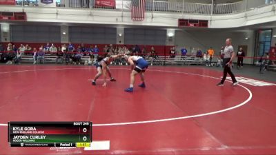 174 lbs Cons. Round 4 - Kyle Gora, New England College vs Jayden Curley, Roger Williams