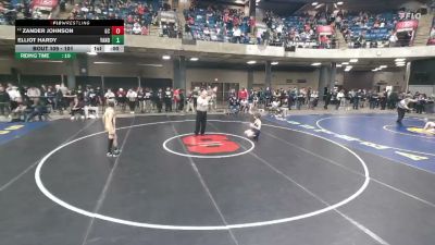 101 lbs Champ. Round 2 - Zander Johnson, Granite City vs Elliot Hardy, West Chicago (Wheaton Academy)