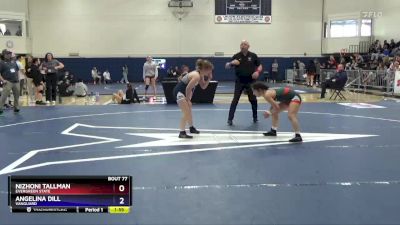 109 lbs Cons. Semi - Nizhoni Tallman, Evergreen State vs Angelina Dill, Vanguard