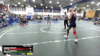 132 lbs Cons. Round 1 - Shawn Worley, Great Oaks vs Kal-El Burnett, Trabuco Hills