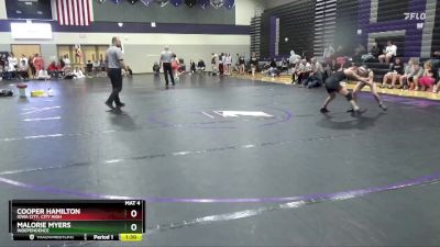 100 lbs Cons. Round 3 - Cooper Hamilton, Iowa City, City High vs Malorie Myers, Independence