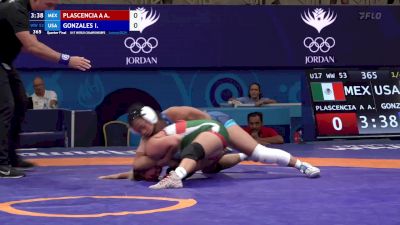 53 kg 1/4 Final - Angelica Plascencia Aceves, Mexico vs Isabella Gonzales, United States