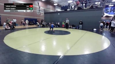 71 lbs Semifinal - Uriah Green, Fighting Squirrels Wrestling Club vs Kody Raney, Hawk Wrestling Club