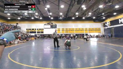 190 lbs Quarterfinal - Alaina Claassen, Plum vs Aya Vainshtein, Pine-Richland