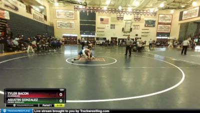 120 lbs 3rd Place Match - Tyler Bacon, Ellensburg vs Agustin Gonzalez, Sedro-Woolley