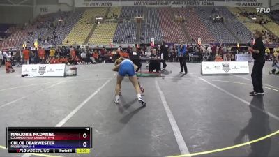 117 lbs Placement Matches (16 Team) - Marjorie McDaniel, Colorado Mesa University vs Chloe Dearwester, Presbyterian