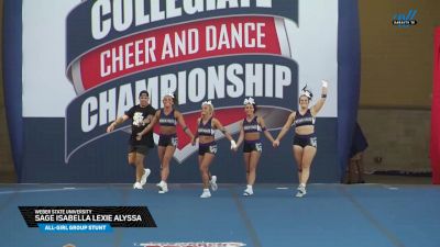 Weber State University - Sage Isabella Lexie Alyssa [2025 All-Girl Group Stunt] 2025 NCA & NDA College Nationals