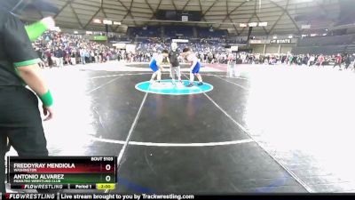 215 lbs Round 2 - Antonio Alvarez, Mukilteo Wrestling Club vs FreddyRay Mendiola, Washington
