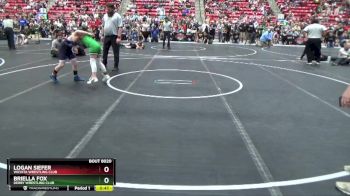 88 lbs Quarterfinal - Logan Siefer, Wichita Wrestling Club vs Briella Fox, Derby Wrestling Club