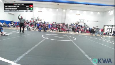 112 lbs Semifinal - Baylin Wigington, Watonga Youth Wrestling vs Brock Breeden, OKC Saints Wrestling