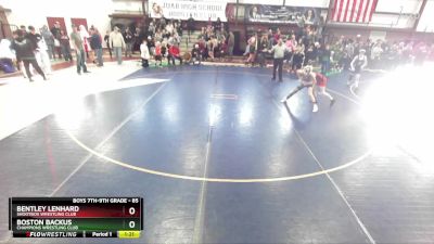 85 lbs Quarterfinal - Boston Backus, Champions Wrestling Club vs Bentley Lenhard, Shootbox Wrestling Club