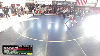 85 lbs Quarterfinal - Boston Backus, Champions Wrestling Club vs Bentley Lenhard, Shootbox Wrestling Club