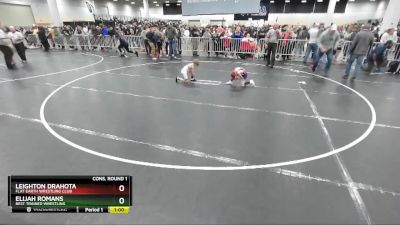 49 lbs Cons. Round 1 - Elijah Romans, Best Trained Wrestling vs Leighton Drahota, Flat Earth Wrestling Club