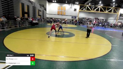 141C lbs Rr Rnd 1 - Dante Frinzi, Harvard vs Christian Coleman, Duke