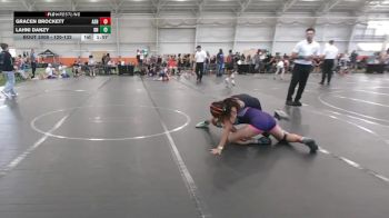 120-132 lbs Round 2 - Lahni Danzy, Delaware Hayes vs Gracen Brockett, Ashland