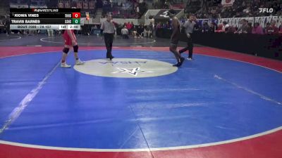 7A 157 lbs Quarterfinal - Kiowa Vines, Thompson HS vs Travis Barnes, Smiths Station Hs