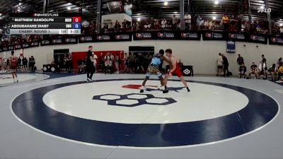 72 kg Champ. Round 1 - Matthew Randolph, Minnesota vs Aboubakare Diaby, Dragon Wrestling Club