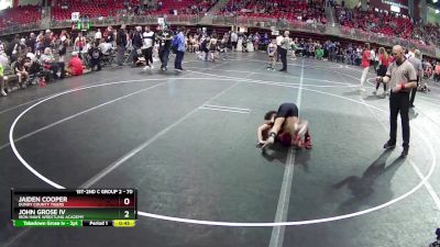 70 lbs Cons. Round 4 - Jaiden Cooper, Dundy County Tigers vs John Grose Iv, Iron Hawk Wrestling Academy