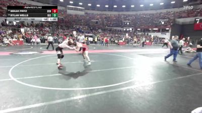 160 lbs Champ. Round 1 - Rylan Wells, BGC vs Mikah Fritz, Boscobel Youth Wrestling