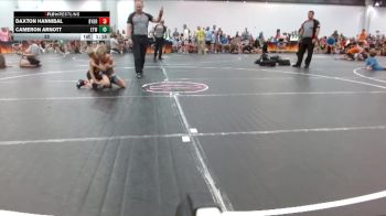 52 lbs Round 3 (4 Team) - Cameron Arnott, East TN Wrestling vs Daxton Hannibal, Backyard Brawlers Red