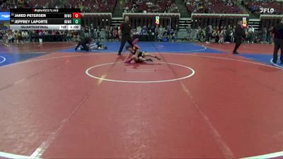 65 lbs Quarterfinal - Jeffrey LaPorte, Spartan Youth Wrestling Club vs Jared Petersen, Mountain Man