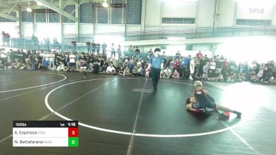 102 lbs Round Of 32 - Alekzander Espinoza, Coachella Valley WC vs Nico Battafarano, Rkda