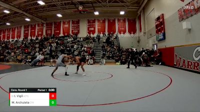 126 lbs Cons. Round 1 - Ian Vigil, Aztec vs Matthew Archuleta, Center