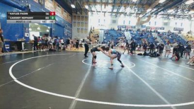 110 lbs Cons. Semi - Cassidy Kephart, Buchholz vs Kaylee Padin, Kongkrete Wrestling Academy