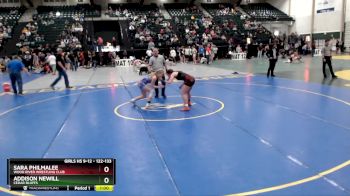 122-133 lbs Cons. Round 2 - Addison Newill, Cedar Bluffs vs Sara Philmalee, Wood River Wrestling Club