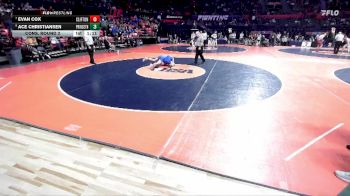 1A 144 lbs Cons. Round 2 - Evan Cox, Clifton (Central) vs Ace Christiansen, Princeton