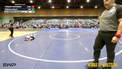37 lbs Final - Thomas Castaneda, El Paso Texas Wrestling Club vs Brielle Cablay, Pounders WC